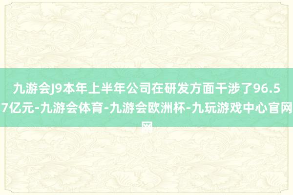 九游会J9本年上半年公司在研发方面干涉了96.57亿元-九游会体育-九游会欧洲杯-九玩游戏中心官网