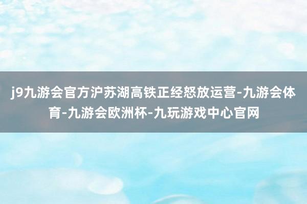 j9九游会官方沪苏湖高铁正经怒放运营-九游会体育-九游会欧洲杯-九玩游戏中心官网