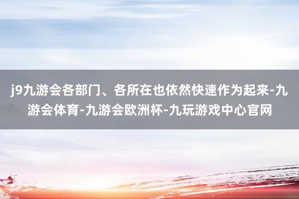 j9九游会各部门、各所在也依然快速作为起来-九游会体育-九游会欧洲杯-九玩游戏中心官网
