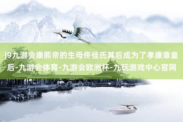 j9九游会康熙帝的生母佟佳氏其后成为了孝康章皇后-九游会体育-九游会欧洲杯-九玩游戏中心官网