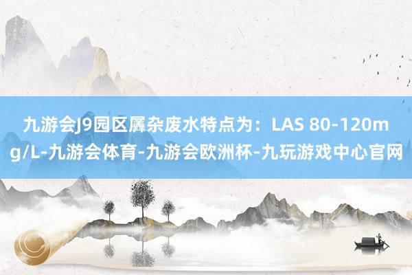 九游会J9园区羼杂废水特点为：LAS 80-120mg/L-九游会体育-九游会欧洲杯-九玩游戏中心官网