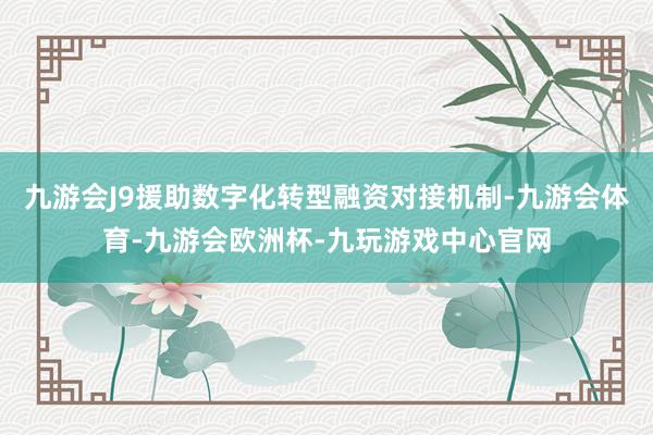 九游会J9援助数字化转型融资对接机制-九游会体育-九游会欧洲杯-九玩游戏中心官网