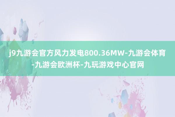 j9九游会官方风力发电800.36MW-九游会体育-九游会欧洲杯-九玩游戏中心官网