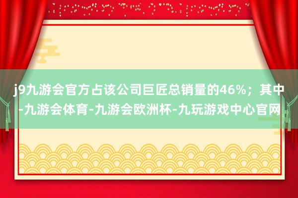 j9九游会官方占该公司巨匠总销量的46%;其中-九游会体育-九游会欧洲杯-九玩游戏中心官网