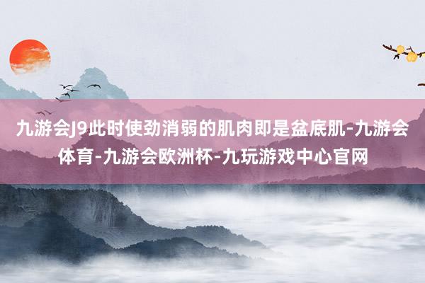 九游会J9此时使劲消弱的肌肉即是盆底肌-九游会体育-九游会欧洲杯-九玩游戏中心官网