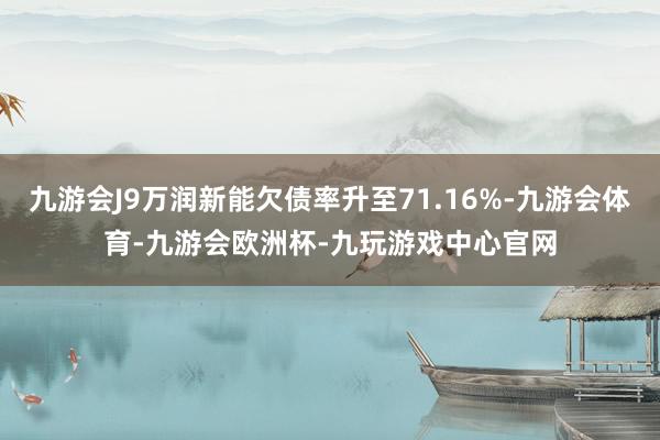 九游会J9万润新能欠债率升至71.16%-九游会体育-九游会欧洲杯-九玩游戏中心官网