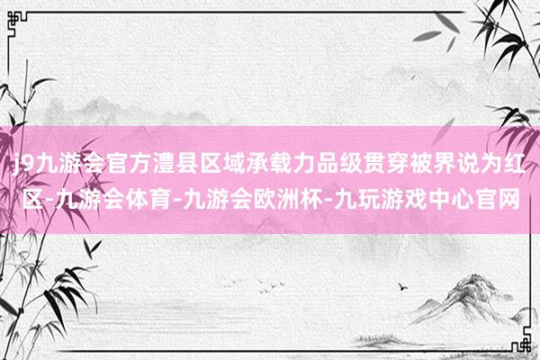 j9九游会官方澧县区域承载力品级贯穿被界说为红区-九游会体育-九游会欧洲杯-九玩游戏中心官网